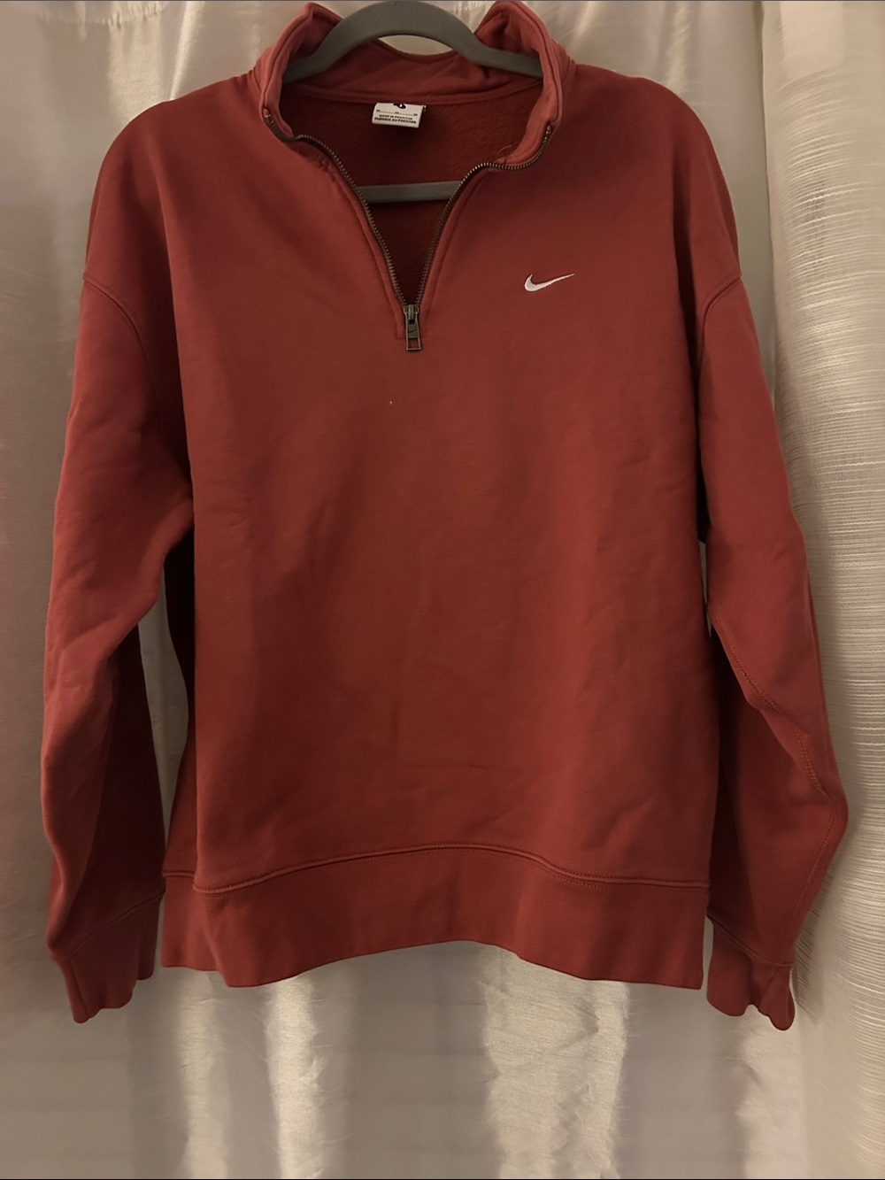 Nike Women's Half-Zip Pullover Sweatshirt - Rust